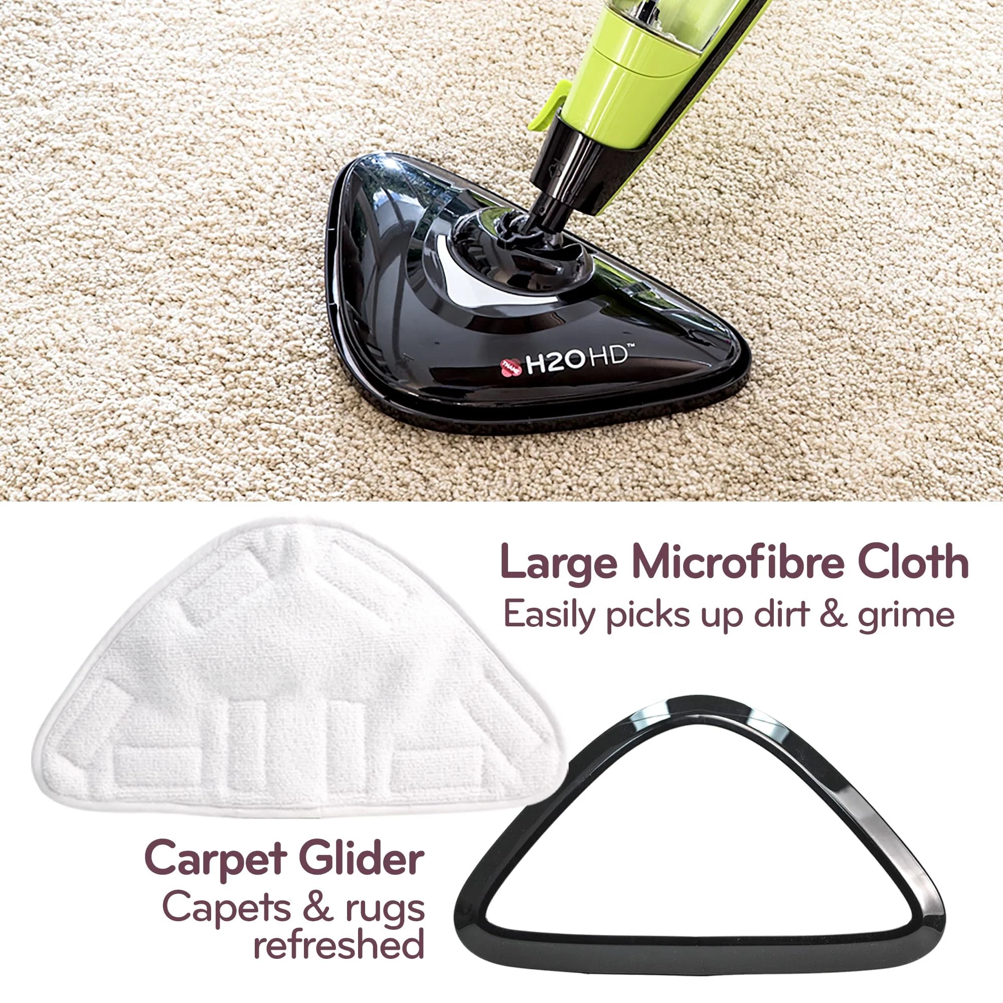 H2O HD Steam Mop and Handheld Steam Cleaner