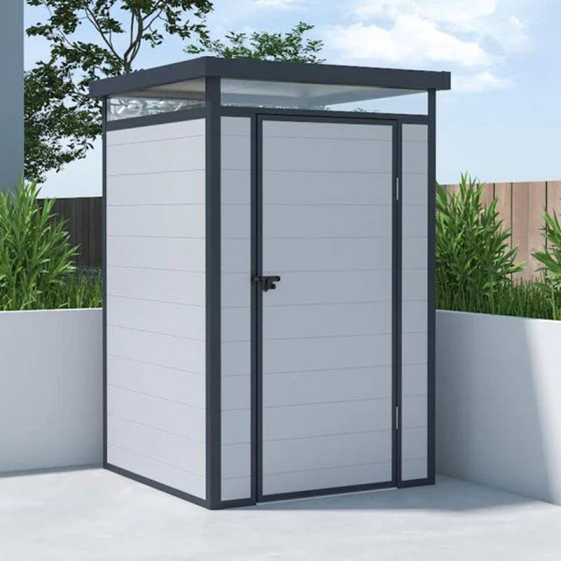 4′ X 4′ Lotus Curo Grey Plastic Shed (1.31M X 1.31M)