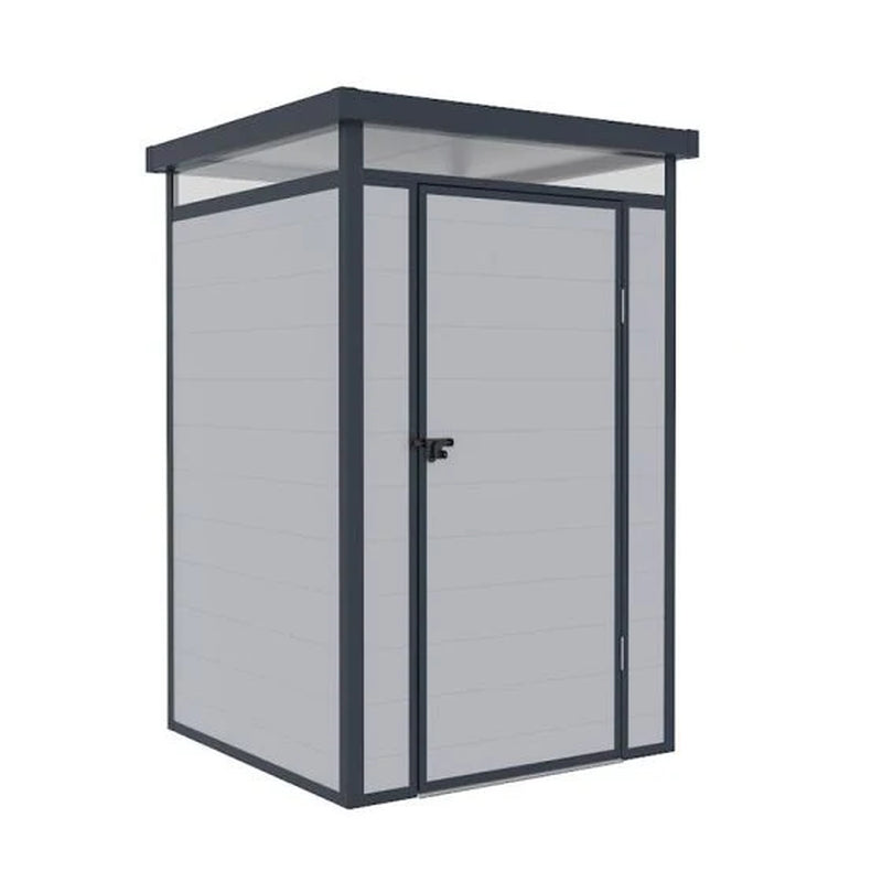 4′ X 4′ Lotus Curo Grey Plastic Shed (1.31M X 1.31M)