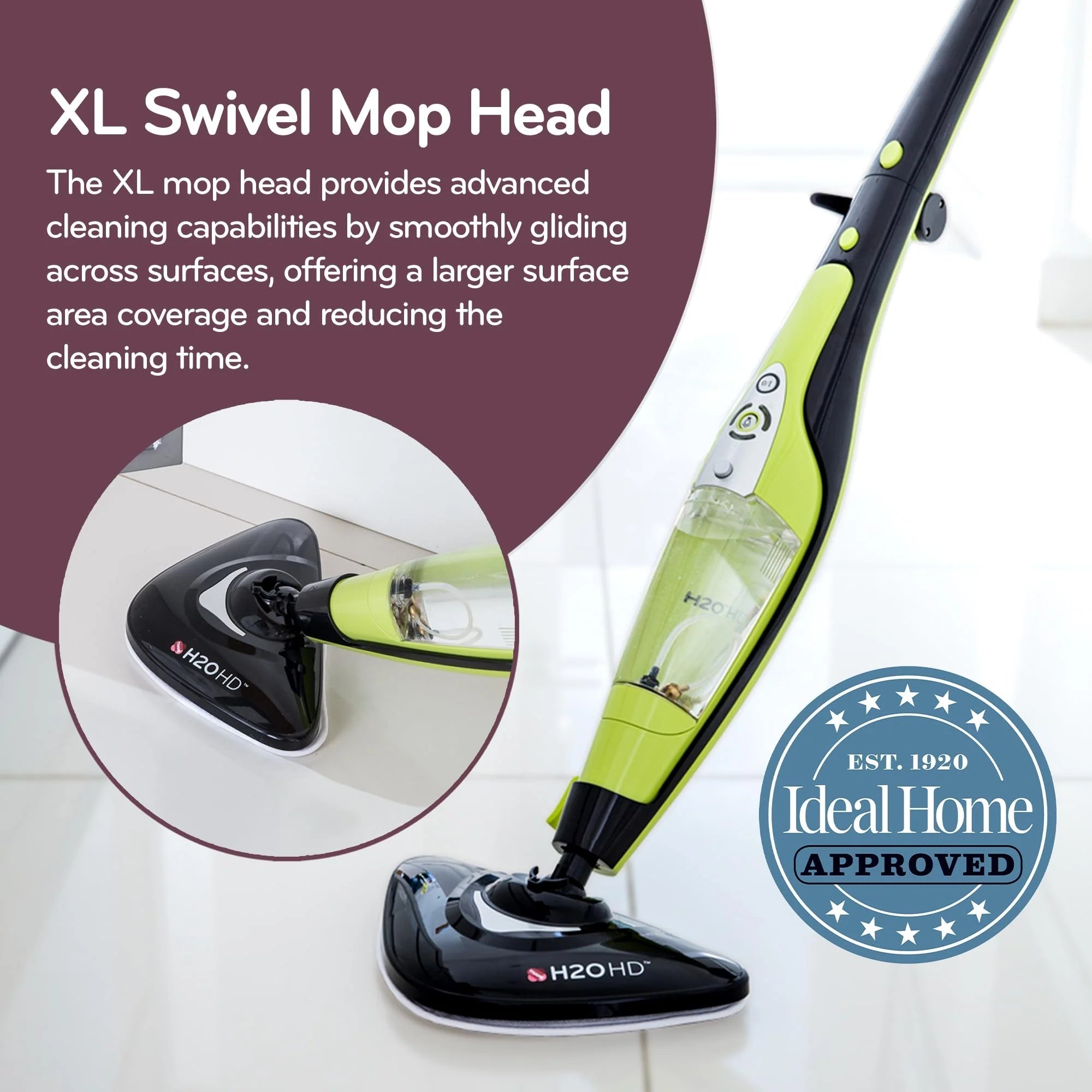 H2O HD Steam Mop and Handheld Steam Cleaner