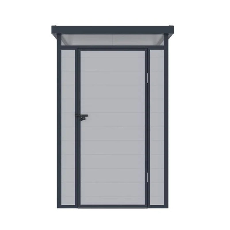 4′ X 4′ Lotus Curo Grey Plastic Shed (1.31M X 1.31M)