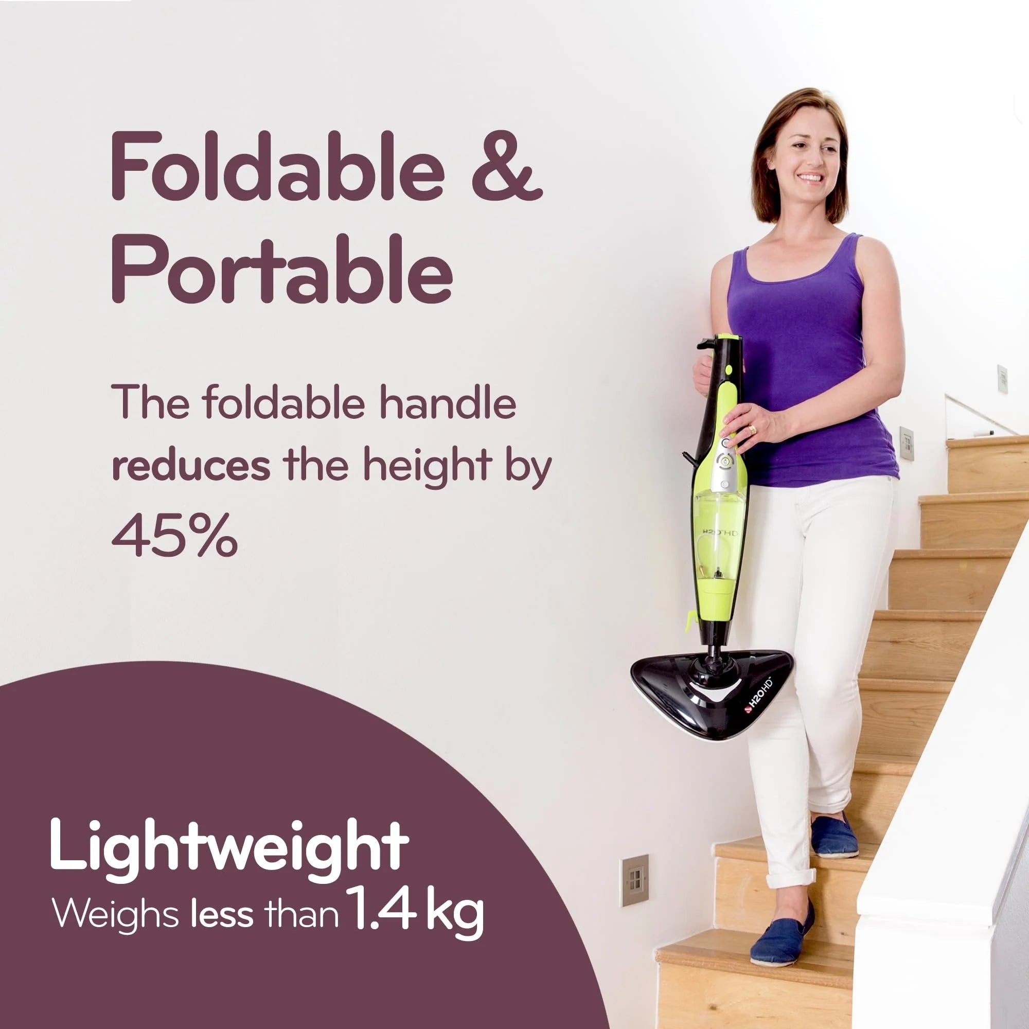 H2O HD Steam Mop and Handheld Steam Cleaner