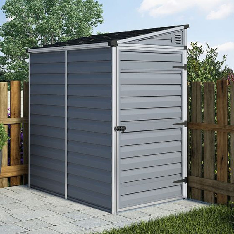 4′ X 6′ Palram Canopia Grey Skylight Pent Plastic Shed (1.17M X 1.77M)